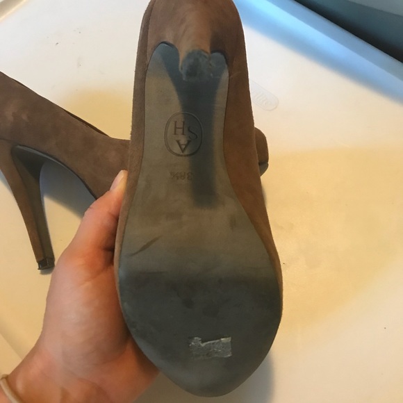 Chestnut Brown suede pumps - Picture 3 of 8